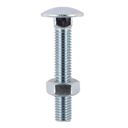COACHBOLT & NUT M10 X 50 BZP