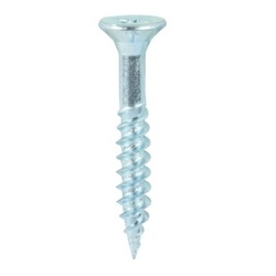 TWINTHREAD WOODSCREW CSK POZI 12 X 1 1/4"  6x30mm  BZP