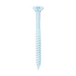 TWINTHREAD WOODSCREW CSK POZI 12 X 2 1/2"  6x60mm  BZP