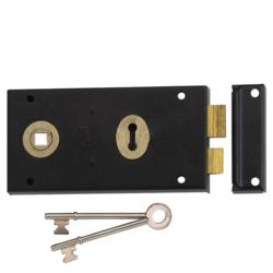 UNION 1448 DOUBLE HANDED 1 LEVER RIM LOCK BLACK