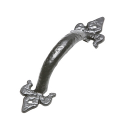 KIRKPATRICK 564 FLEUR-DE-LYS 7" PULL HANDLE ANTIQUE BLACK