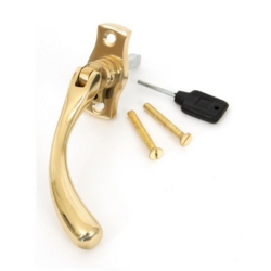 PEARDROP ESPAGNOLETTE HANDLE BRASS RIGHT HAND 20419R