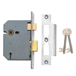 UNION 2277 103mm / 4" 3 LEVER SASHLOCK SATIN CHROME