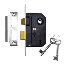 UNION 2295 64mm 2 LEVER MORTICE SASHLOCK CHROME
