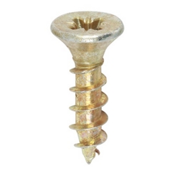 WOODSCREW CSK POZI ZYP 4 X 1/2"  3.0 X 12mm