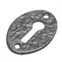 KIRKPATRICK 3011 MORTICE KEY ESCUTCHEON OVAL ANTIQUE BLACK