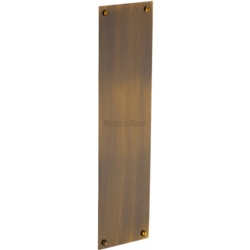 RECTANGULAR FINGERPLATE 305mm ANTIQUE BRASS V740-AT