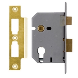 UNION 2249 EURO PROFILE MORTICE SASHLOCK 64mm PB