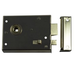 ASEC 100mm RIM LATCH BLACK