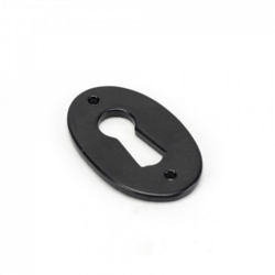 OVAL OPEN MORTICE KEY ESCUTCHEON BLACK 33254