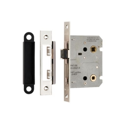 EUROSPEC 76mm BATHROOM MORTICE LOCK NICKEL BAE5030NP