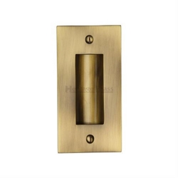 FLUSH PULL HANDLE 100mm ANTIQUE BRASS C1820-4-AT