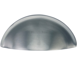 HALF MOON DRAWER PULL SATIN CHROME C2760-SC