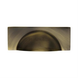 HAMPSHIRE CABINET DRAWER PULL ANTIQUE BRASS C2764-AT
