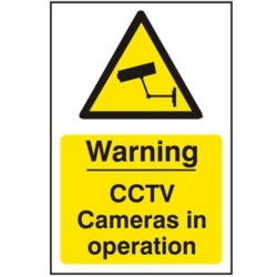 'WARNING CCTV IN OPERATION' 200x300mm SA PVC SIGN