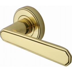 CENTURY LEVER HANDLE ON ROSE POLISHED BRASS CEN1924-PB