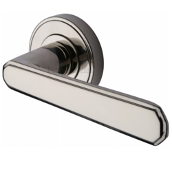 CENTURY LEVER HANDLE ON ROSE POLISHED NICKEL
