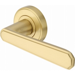 CENTURY LEVER HANDLE ON ROSE SATIN BRASS CEN1924-SB