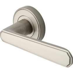CENTURY LEVER HANDLE ON ROSE SATIN NICKEL CEN1924-SN