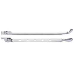 BULB END CASEMENT STAY 12" 300mm SATIN CHROME FB102SC