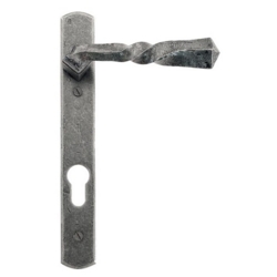 NARROW ESPAGNOLETTE LOCKSET 92mm C/C PEWTER PATINA