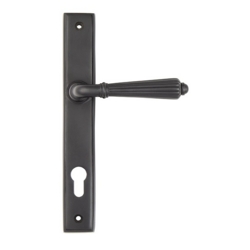 HINTON SLIMLINE ESPAGNOLETTE LOCK SET IN AGED BRONZE