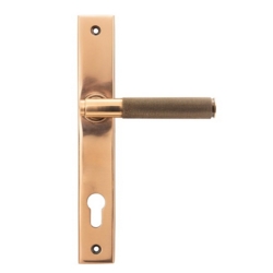 BROMPTON SLIMLINE ESPAGNOLETTE LOCK SET 92mm POLISHED BRONZE