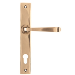 AVON SLIMLINE ESPAGNOLETTE LOCK SET 92mm C/C POL. BRONZE
