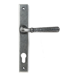 HAMMERED NEWBURY SLIMLINE ESPAGNOLETTE PEWTER PATINA