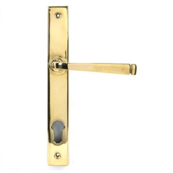 AVON SLIMLINE ESPAGNOLETTE LOCK SET 92mm C/C POL. BRASS