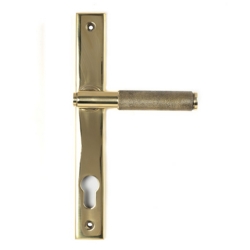 BROMPTON SLIMLINE ESPAGNOLETTE LOCK SET 92mm POLISHED BRASS