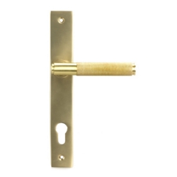 BROMPTON SLIMLINE ESPAGNOLETTE LOCK SET 92mm SATIN BRASS