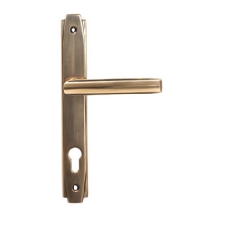 ART DECO SLIMLINE ESPAGNOLETTE 92mm C/C POLISHED BRONZE