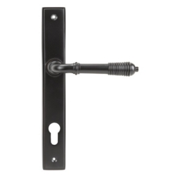 REEDED SLIMLINE ESPAGNOLETTE LOCK SET 92mm C/C AGED BRONZE