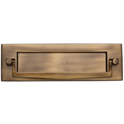 HERITAGE BRASS POSTAL KNOCKER 10" ANTIQUE BRASS V830-AT