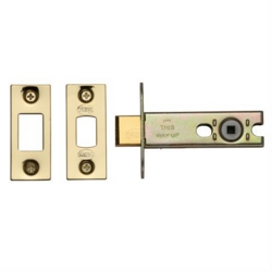 3" TUBULAR BATHROOM DEADBOLT POLISHED BRASS