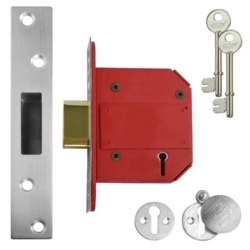 UNION STRONGBOLT J2100S 64mm BS 3621 5 LEVER DEADLOCK SS