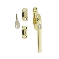 LOCKING CASEMENT FASTENER POLISHED BRASS JW78LPB