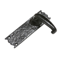 KIRKPATRICK 2454 LEVER HANDLE SET LATCH PLATE ANTIQUE BLACK