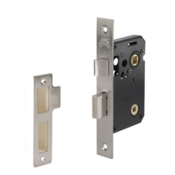 MORTICE BATHROOM LOCK SATIN CHROME 2.5" / 64mm