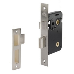 MORTICE BATHROOM LOCK SATIN CHROME 3" / 75mm