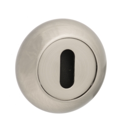 ROUND MORTICE KEY ESCUTCHEON CURVED ROSE NICKEL MCESCKSN