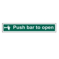 PUSH BAR TO OPEN SIGN PVC 600X100
