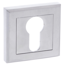 SQUARE MORTICE KEY ESCUTCHEON SATIN CHROME S2ESCESSC