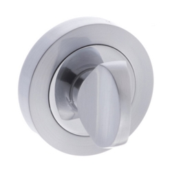 ROUND BATHROOM TURN & RELEASE SATIN/POLISHED CHROME S3WCRSCP
