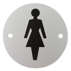 FEMALE SYMBOL SIGN 75mm SAA