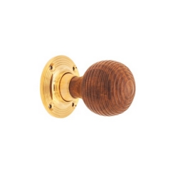 ROSEWOOD BEEHIVE KNOBSET POL BRASS MORTICE / RIM