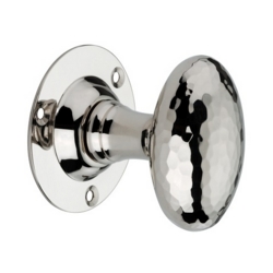 HAMMERED OVAL MORTICE KNOBSET POLISHED NICKEL