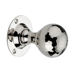 HAMMERED BALL MORTICE KNOBSET POLISHED NICKEL