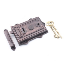 DAVENPORT DUAL-HANDED RIMLOCK AGED BRONZE